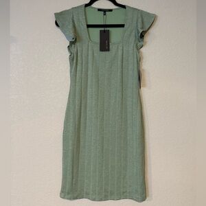 19 Cooper Green Ruffled Sheath Mini Dress